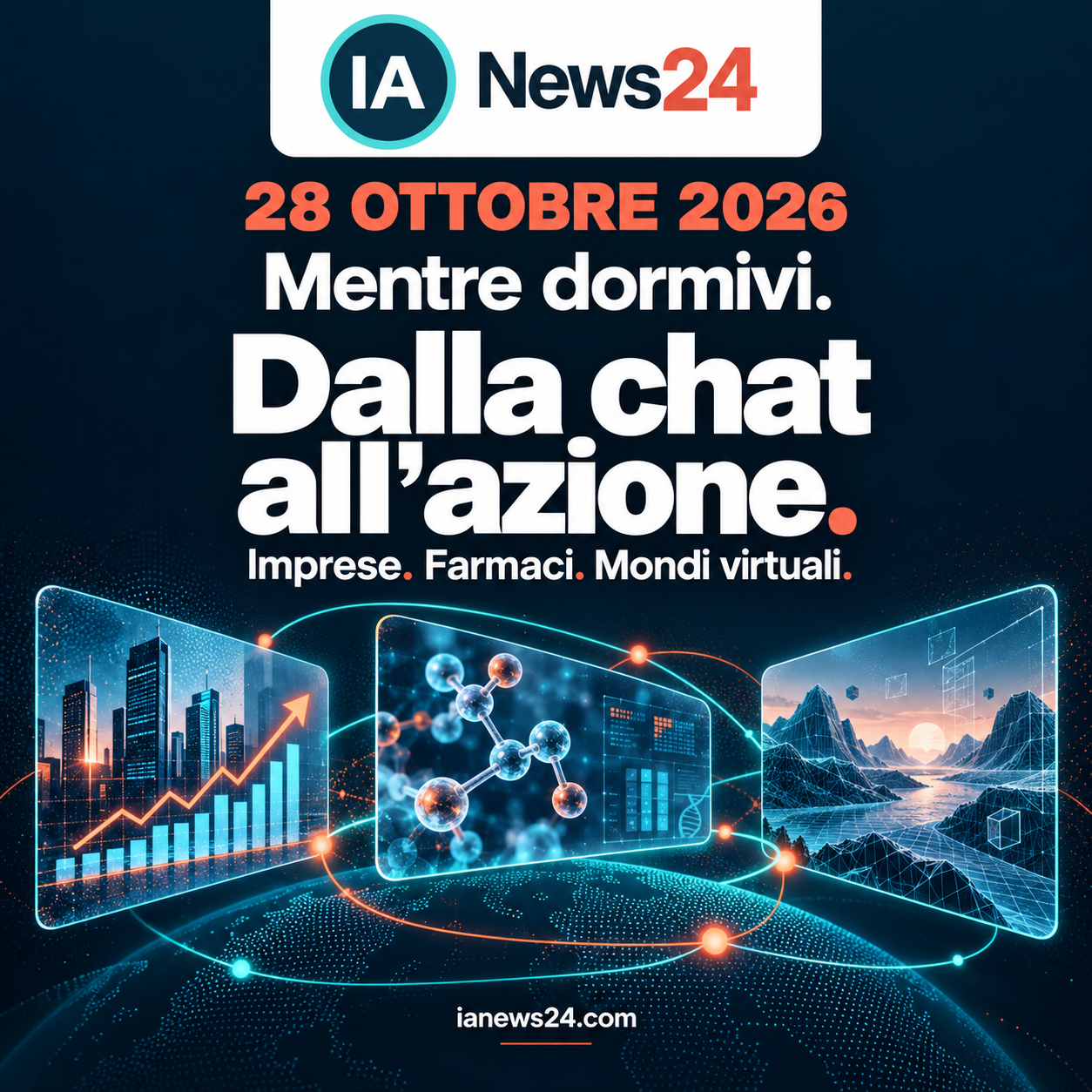 Mentre dormivi, 28 ottobre 2026: imprese, ricerca e mondi virtuali.